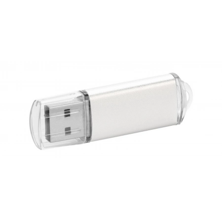 Uniwersalny plastikowo-metalowy flash USB - srebrny