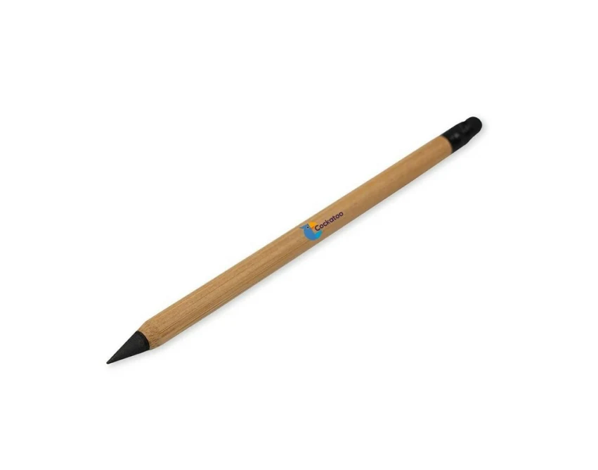 Bambusowy wieczny ołówek B'RIGHT z logo i gumką