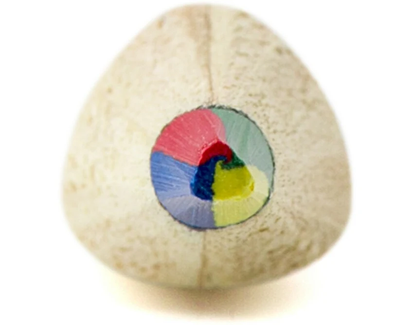 Drewniany ołówek z logo, trójkątny, wielokolorowy rysik