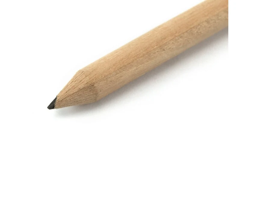 Mini ołówek reklamowy z gumką – drewniany z logo