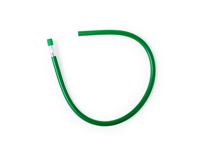 Elastyczny ołówek zielony PVC z logo – antystresowy gadżet