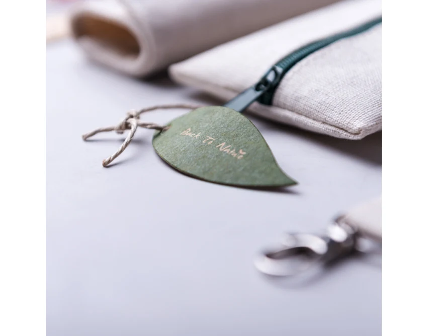 Eco zestaw szkolny z logo: juta, bawełna, neutralny piórnik