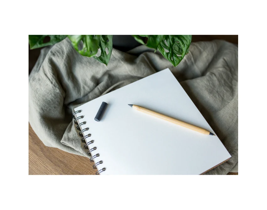 Niebieski bambusowy długopis 2w1 Mikayla z logo