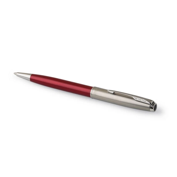Parker Sonnet czerwony metalowy długopis z grawerem logo