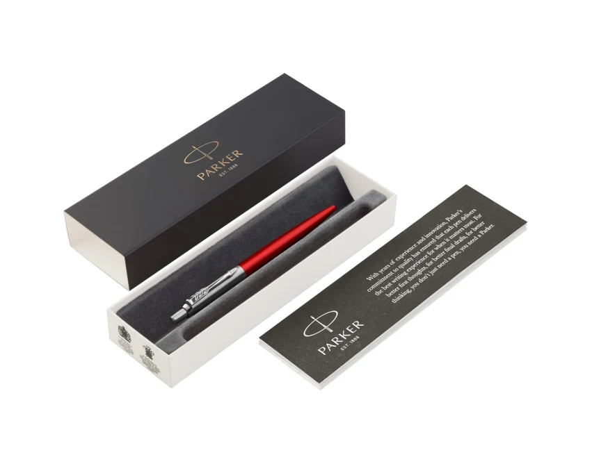 Czerwony długopis Parker Jotter Core z grawerem logo