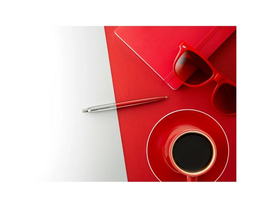 Czerwony długopis Parker Jotter Core z grawerem logo