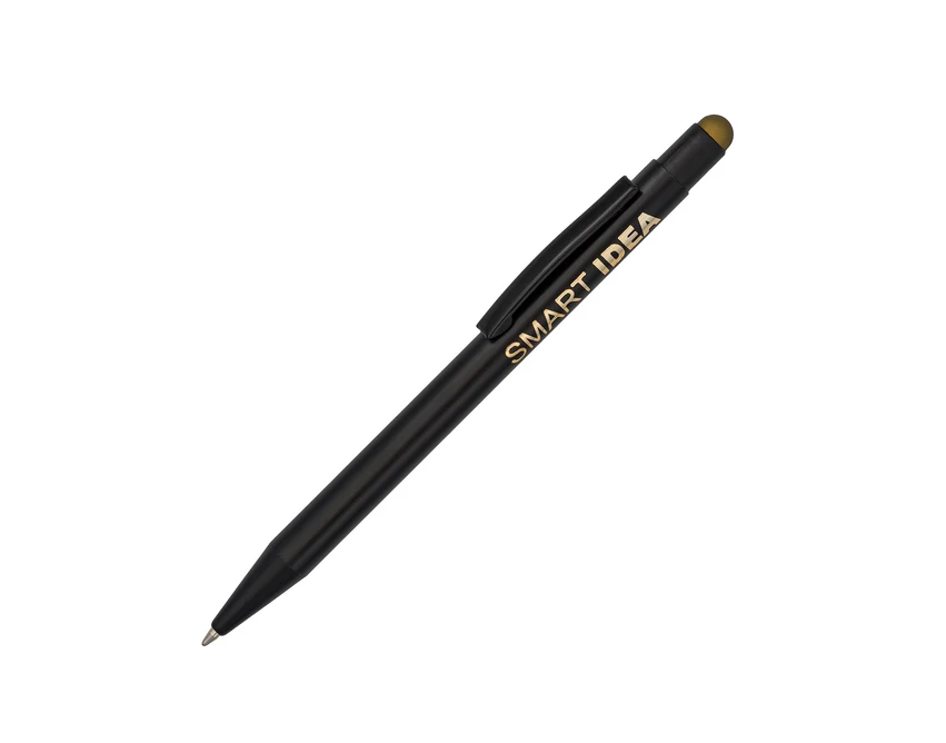 Długopis Shinery złoty z grawerem logo i stylusem