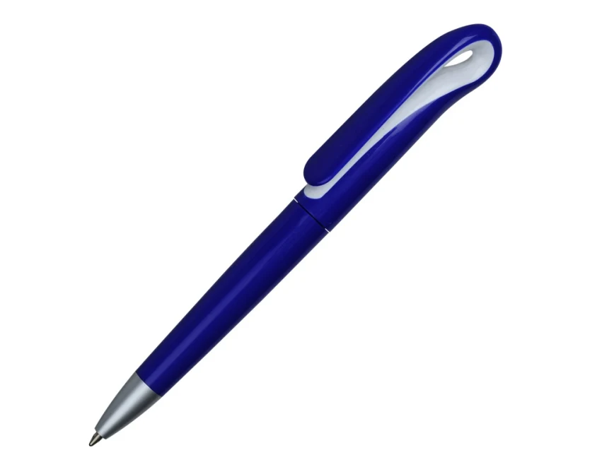 Długopis Cisne niebieski z logo – ergonomiczny, plastikowy