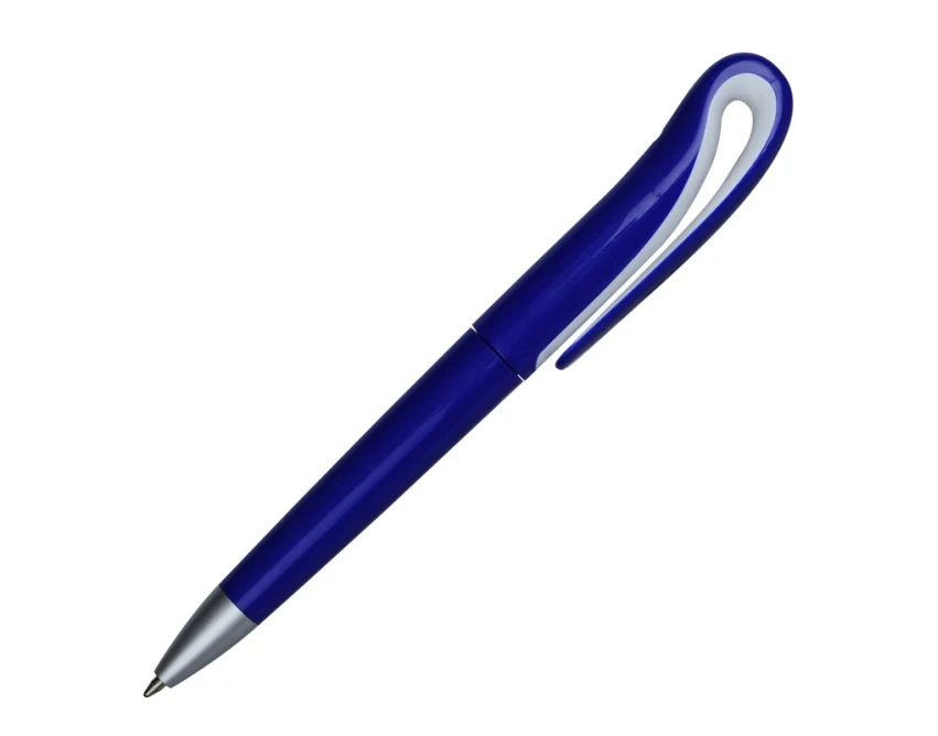 Długopis Cisne niebieski z logo – ergonomiczny, plastikowy