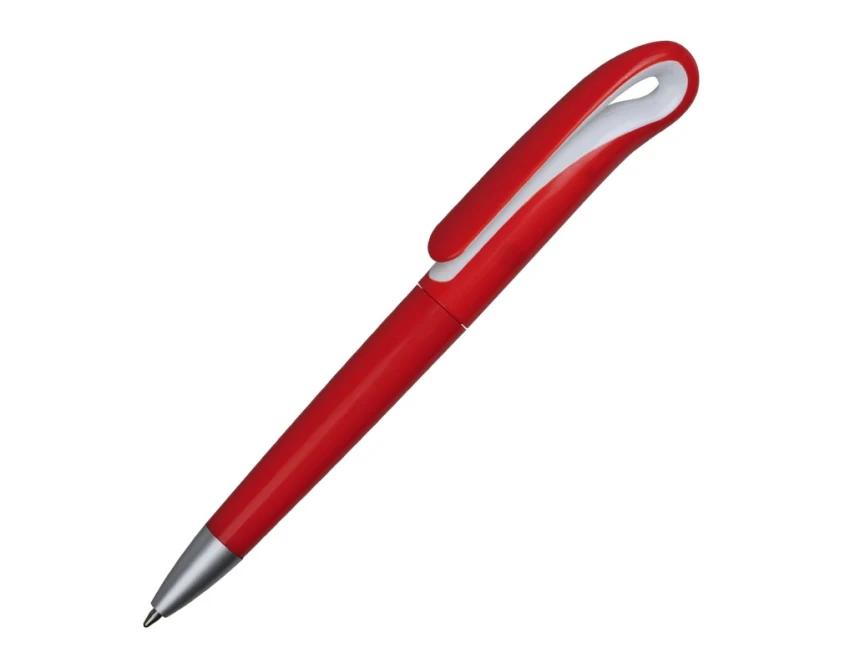 Długopis reklamowy czerwony Cisne z logo – plastikowy