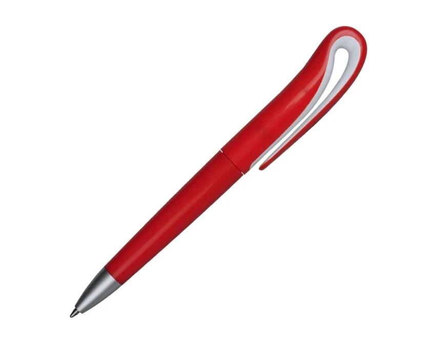 Długopis reklamowy czerwony Cisne z logo – plastikowy