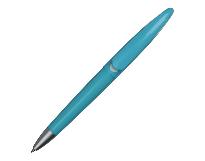 Jasnoniebieski długopis Cisne z nadrukiem logo, klip łezka