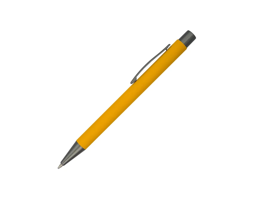 Żółty długopis aluminiowy Eken z grawerem logo firmy