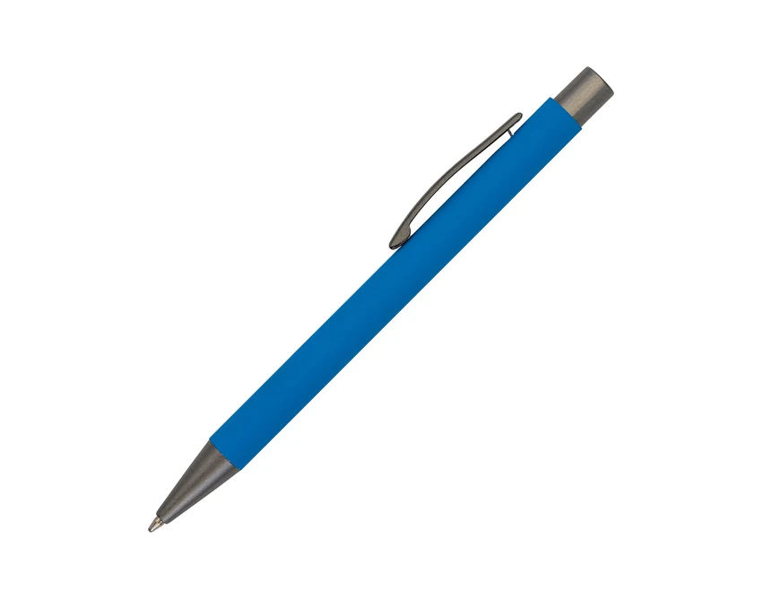 Jasnoniebieski długopis aluminiowy Eken z grawerem logo