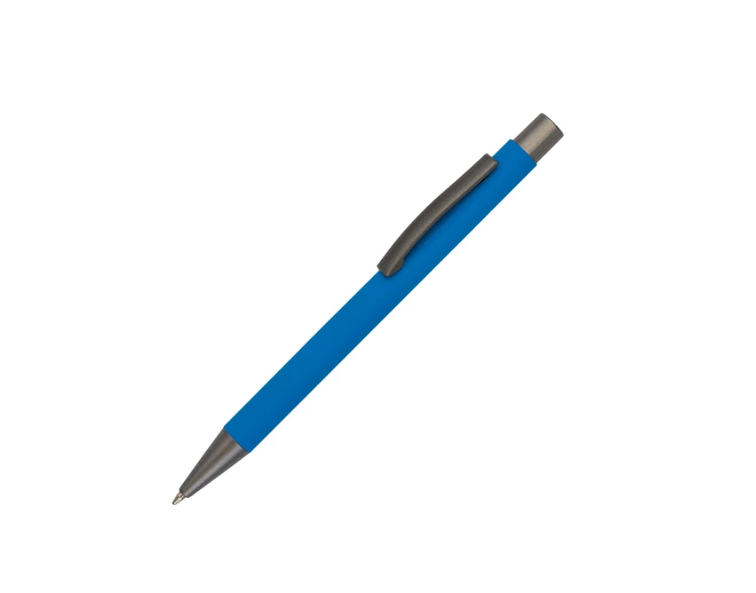 Jasnoniebieski długopis aluminiowy Eken z grawerem logo