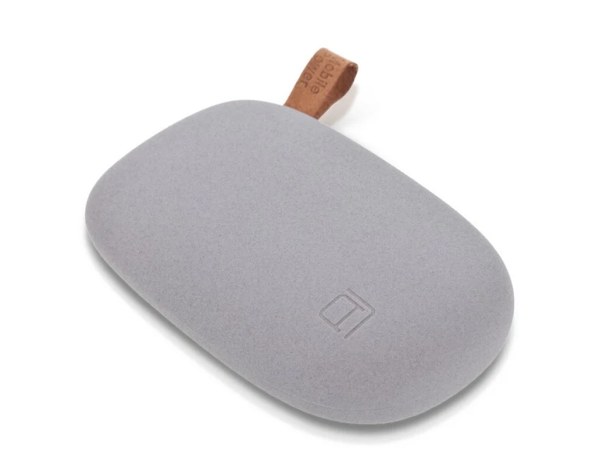 Power bank Kamień 10400 mAh szary z logo firmy