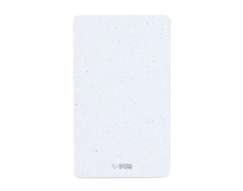 Powerbank eko z kamienia 5000 mAh biały z logo firmy