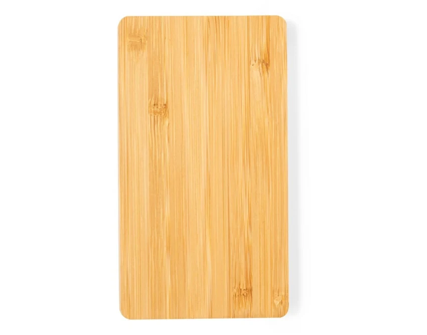 Bambusowy powerbank 5000 mAh z podświetlanym grawerem LED