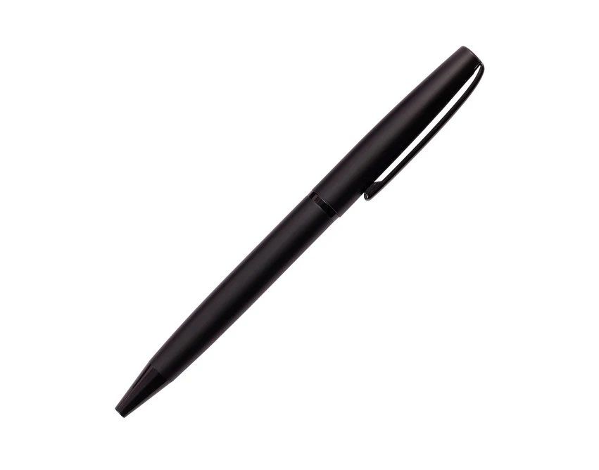 San Juan czarny zestaw piśmienniczy z grawerem logo firmy