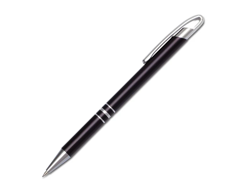 Czarny zestaw piśmienniczy Campinas z logo w etui