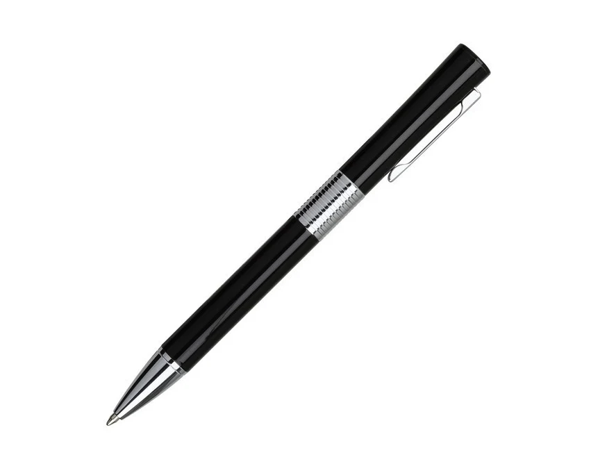 Czarny zestaw piśmienniczy Sandglass z logo w etui