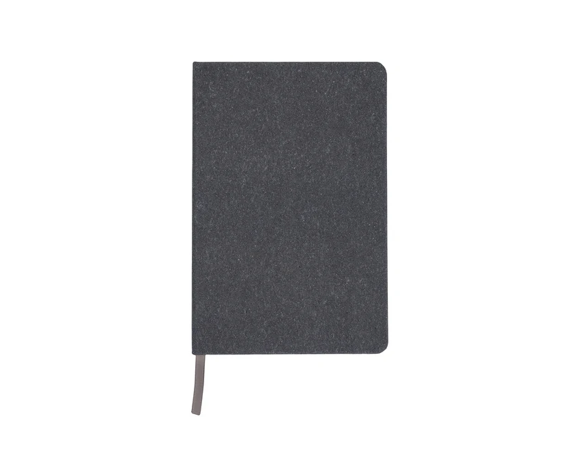 Grafitowy notes A5 z papieru kamiennego i skóry z logo