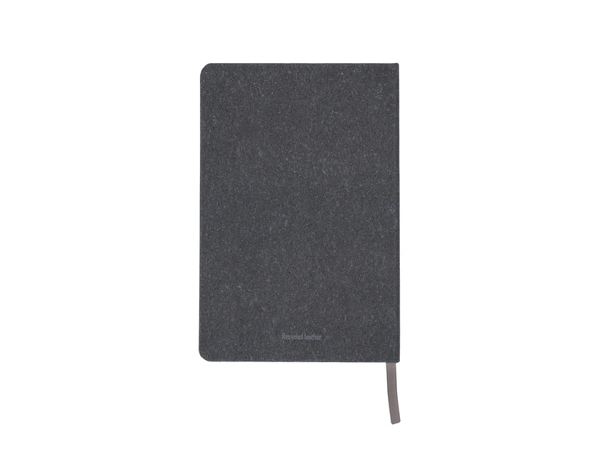 Grafitowy notes A5 z papieru kamiennego i skóry z logo