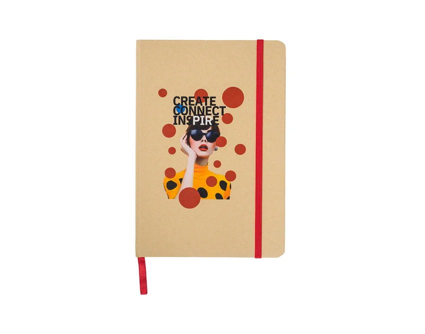 Notes firmowy A5 Simply czerwony, twarda oprawa, 80 kartek