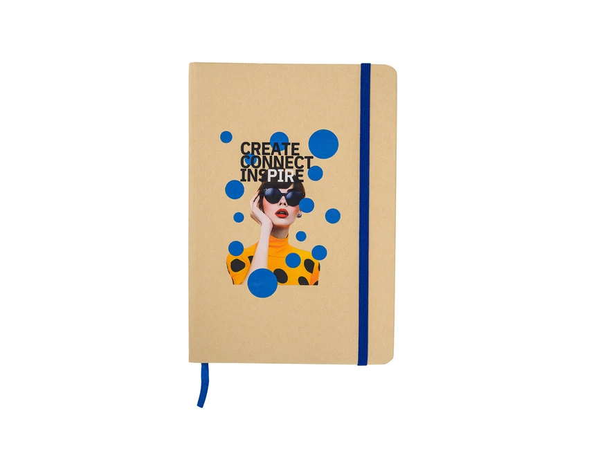 Notatnik firmowy A5 Simply niebieski z logo, 80 kartek