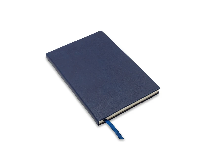 Notatnik Vista A5 granatowy z logo, twarda oprawa PU