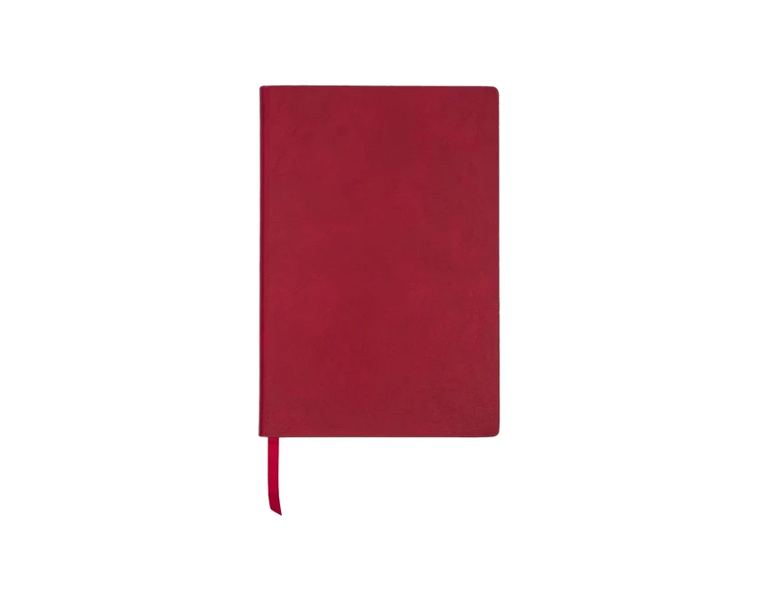 Czerwony notatnik Vista A5 z logo, twarda okładka, 120 kartek