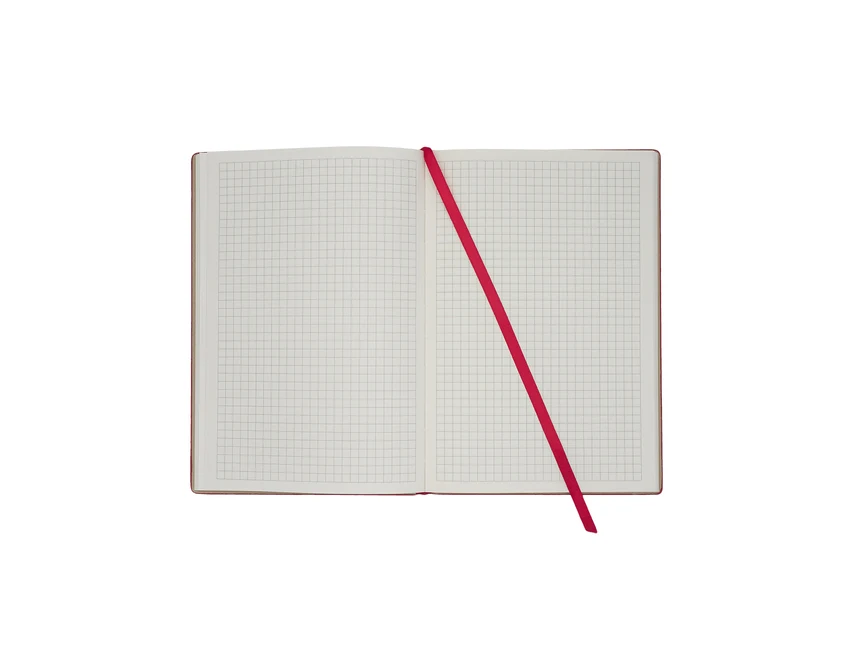 Czerwony notatnik Vista A5 z logo, twarda okładka, 120 kartek