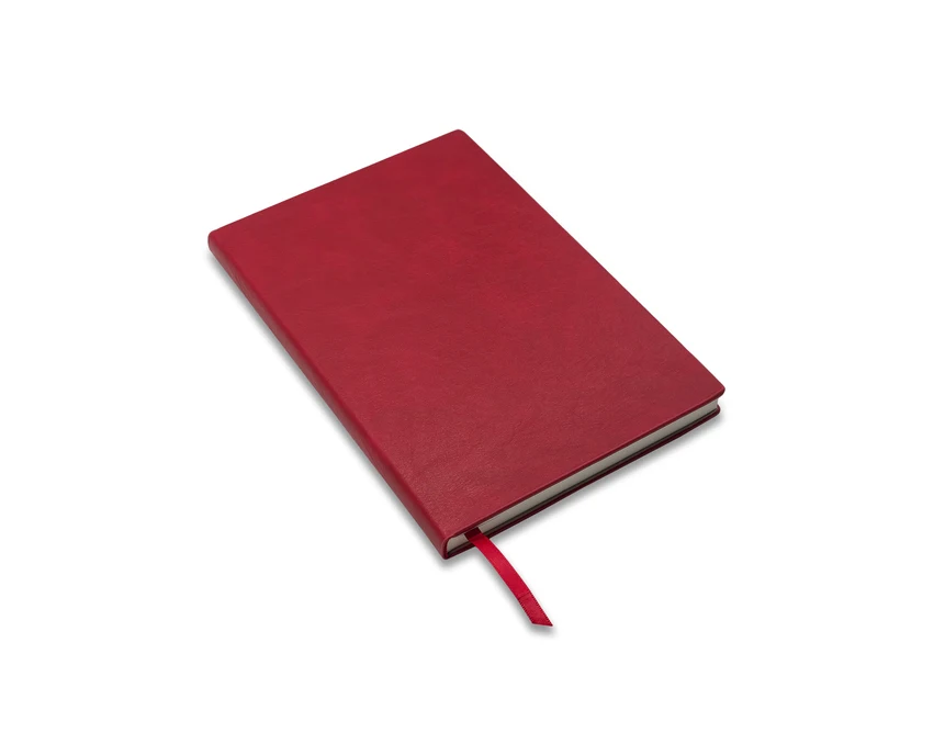 Czerwony notatnik Vista A5 z logo, twarda okładka, 120 kartek