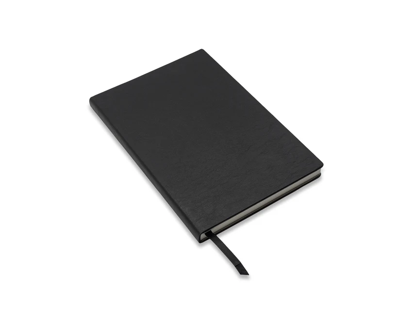 Notes Vista A5 czarny, twarda oprawa PU, 120 stron z logo