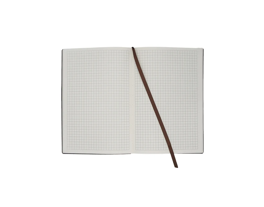 Brązowy notes Nest A5 z logo, miękka oprawa PU, 120 kartek