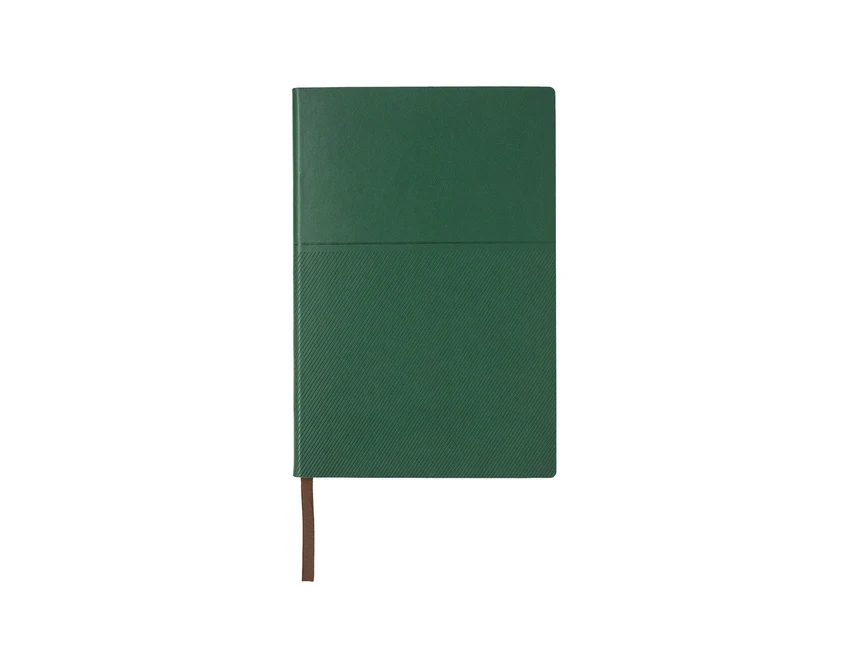 Notes Horizon A5 ciemnozielony z logo, twarda okładka