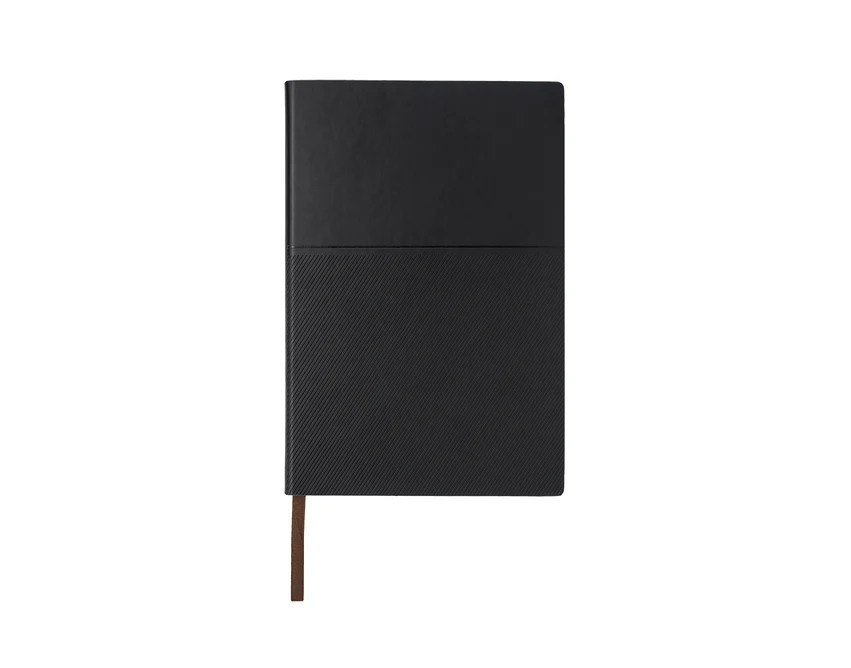 Notes firmowy A5 czarny z logo, twarda oprawa, 120 kartek