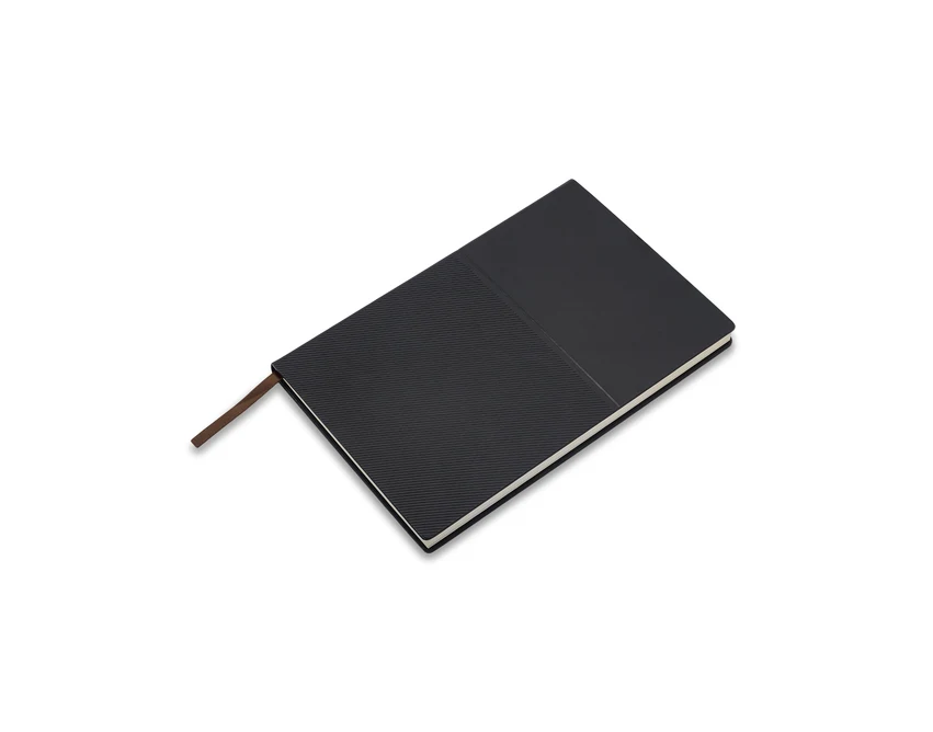 Notes firmowy A5 czarny z logo, twarda oprawa, 120 kartek