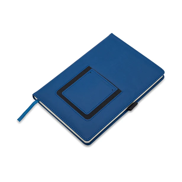 Notes A5 granatowy Eibar z kieszenią na telefon, ekoskóra