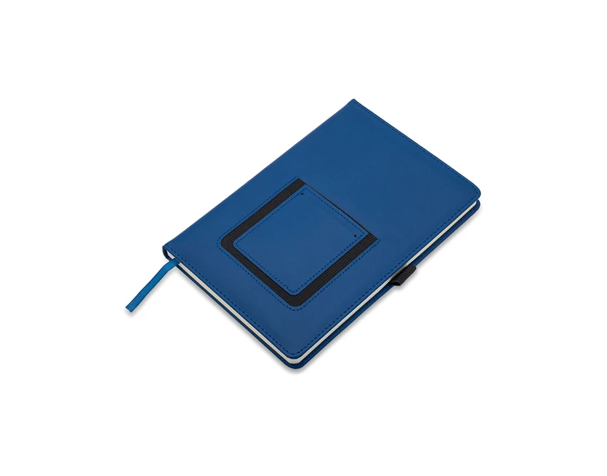 Notes A5 granatowy Eibar z kieszenią na telefon, ekoskóra