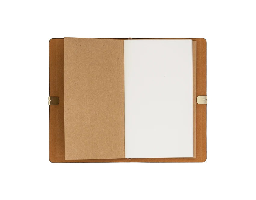 Czarny notes retro Viaje z logo, wymienne wkłady, okładka PU