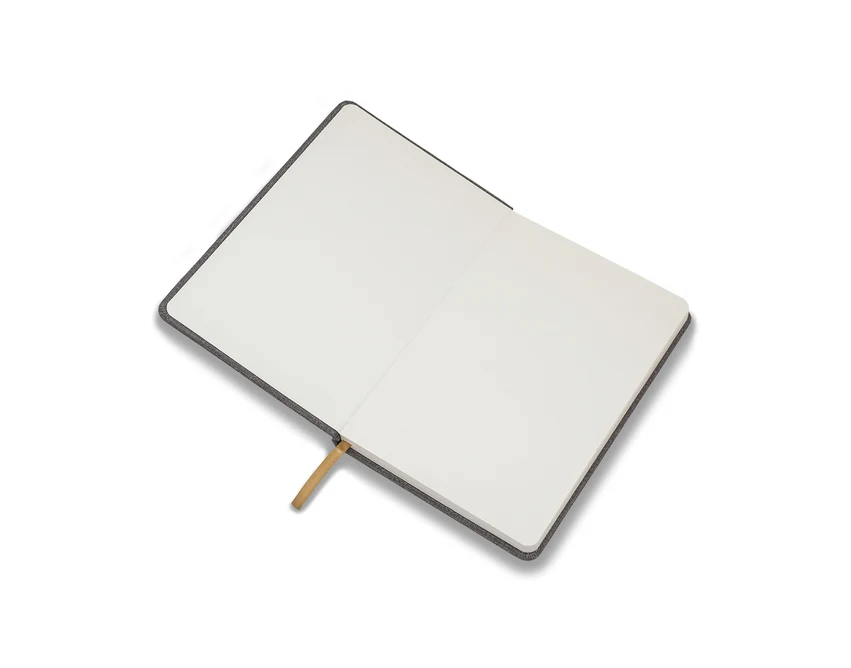 Szary notes A5 Irun z kieszonką na telefon i nadrukiem logo