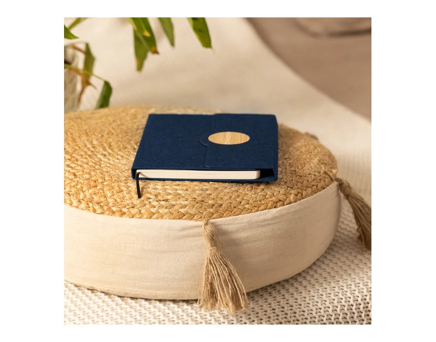 Granatowy notes bambusowy A5 Nestor z logo firmy