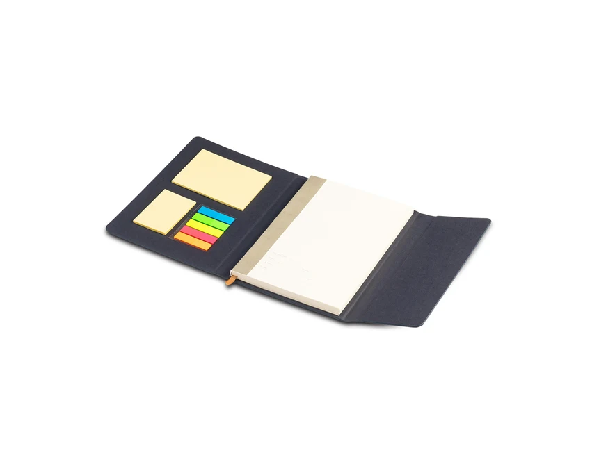 Notes Prato granatowy z logo, magnesem i karteczkami