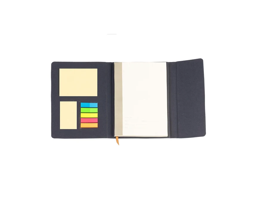 Notes Prato granatowy z logo, magnesem i karteczkami