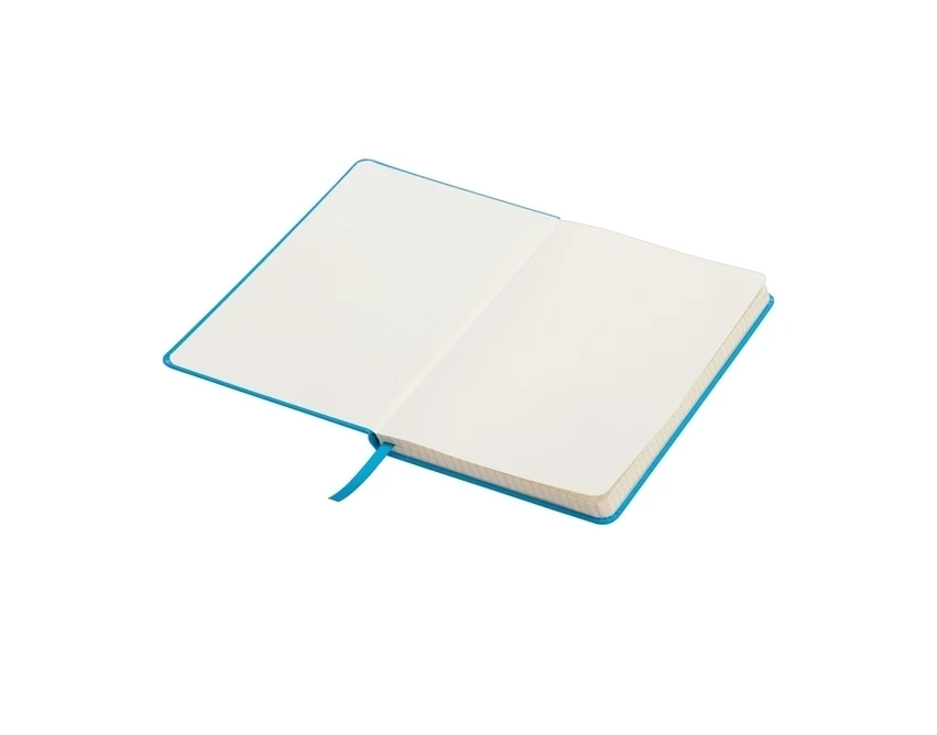 Notes książkowy jasnoniebieski A5 z logo, twarda oprawa