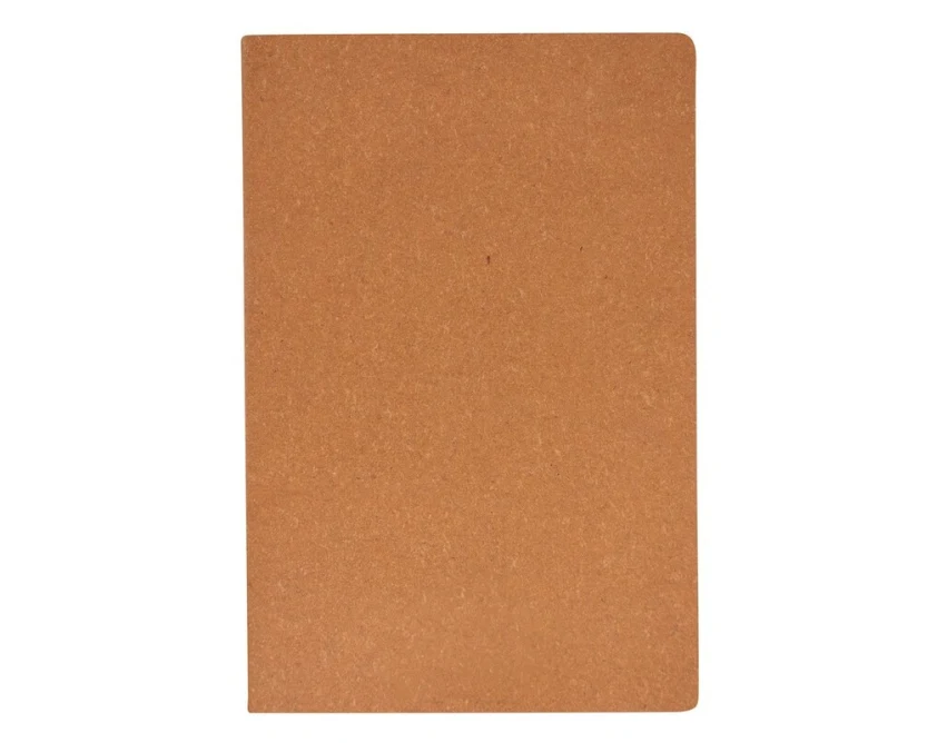 Beżowy notatnik A5 ze skóry z recyklingu z logo firmy