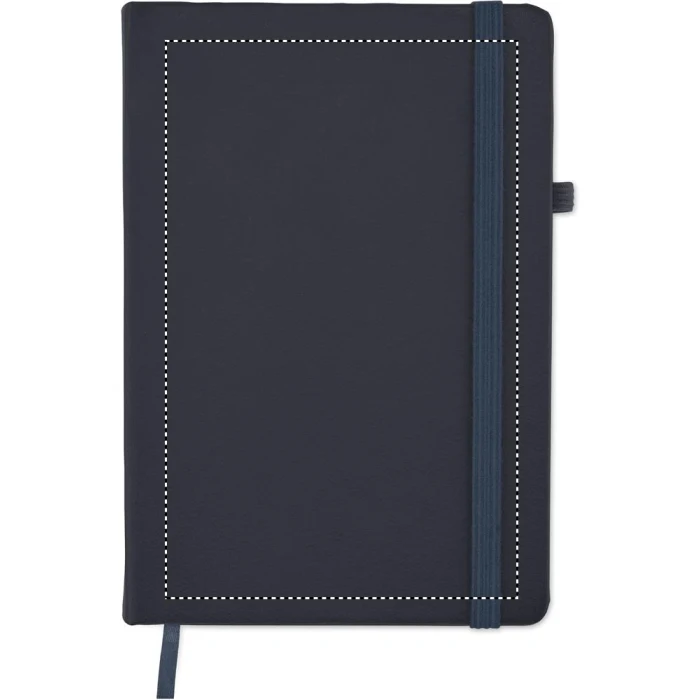 Schemat znakowania dla Sitodruk - S2 na gadżecie: Notes skórzany A5 granatowy z grawerem, eco, 192 strony