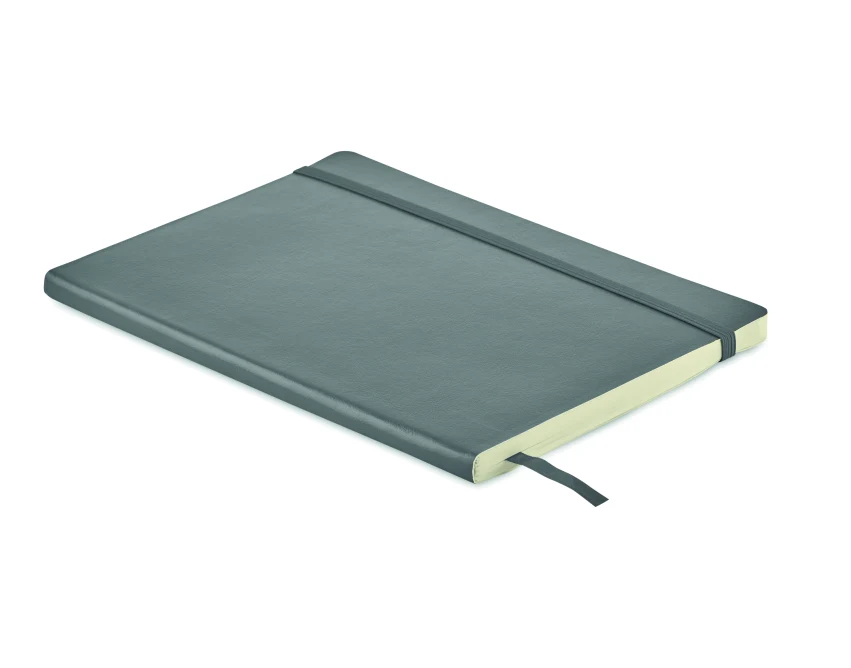 Notes A5 kamienny szary z recyklingu z logo