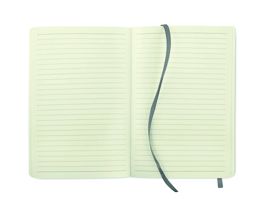 Notes A5 kamienny szary z recyklingu z logo